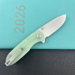 KUBEY Knife Belus Liner Lock Jade KU342I 14C28N Folding Knife