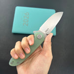 KUBEY Knife Belus Liner Lock Jade KU342I 14C28N Folding Knife