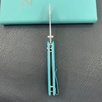KUBEY Knife KU423B Pard Buttonlock Tiffany Blue  14C28N Folding Knife