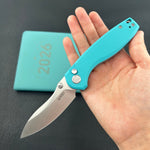 KUBEY Knife KU423B Pard Buttonlock Tiffany Blue  14C28N Folding Knife