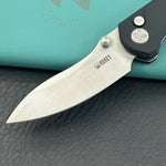 KUBEY Knife KU423A Pard Buttonlock Black 14C28N Folding Knife