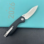 KUBEY Knife KU423A Pard Buttonlock Black 14C28N Folding Knife