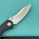 KUBEY Knife KU423A Pard Buttonlock Black 14C28N Folding Knife