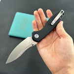 KUBEY Knife KU423A Pard Buttonlock Black 14C28N Folding Knife