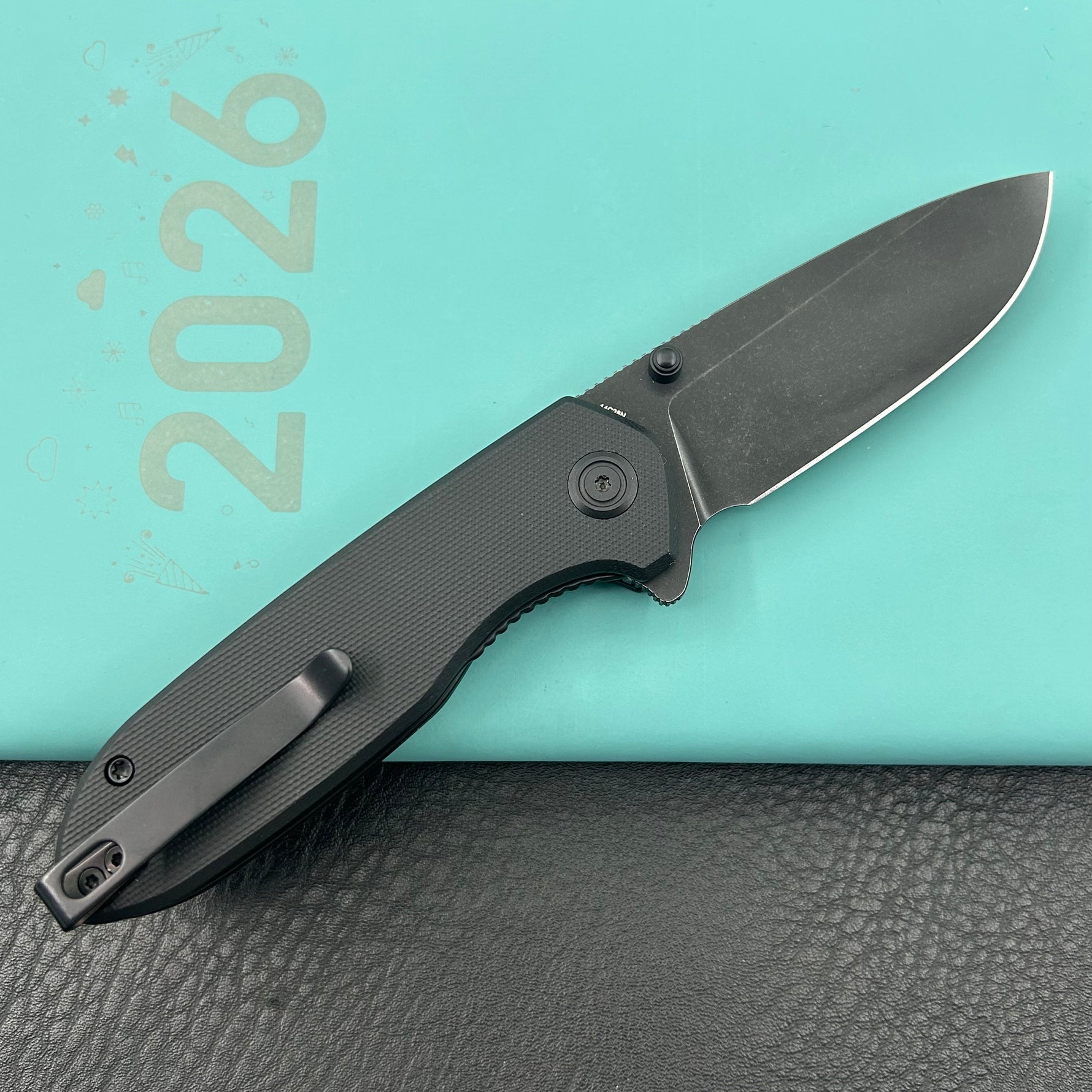 KUBEY Knife KU342L Belus Liner Lock Blackout  14C28N Folding Knife