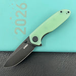 KUBEY Knife KU342K Belus Liner Lock Black Jade  14C28N Folding Knife