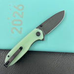 KUBEY Knife KU342K Belus Liner Lock Black Jade  14C28N Folding Knife