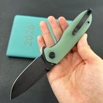 KUBEY Knife KU342K Belus Liner Lock Black Jade  14C28N Folding Knife
