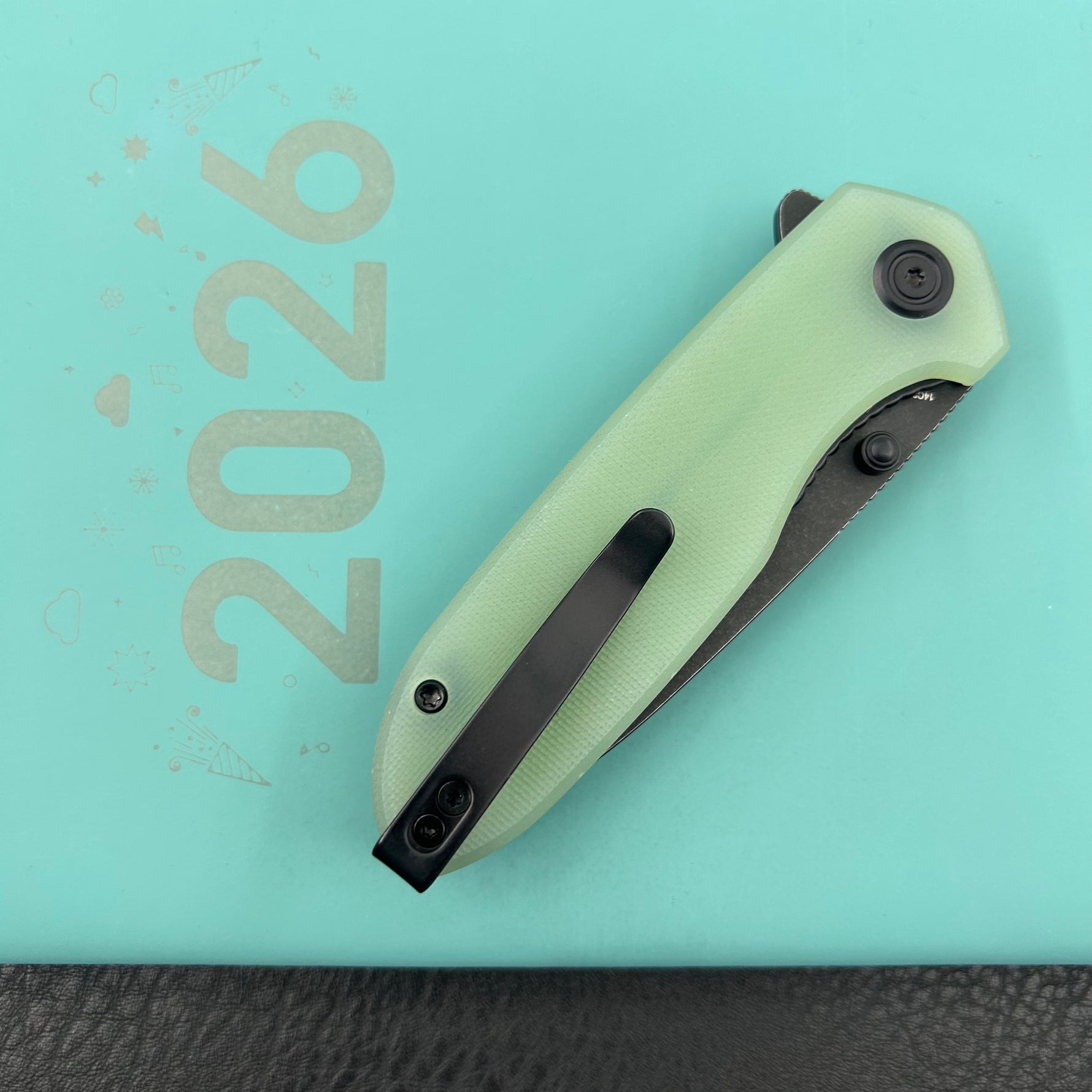 KUBEY Knife KU342K Belus Liner Lock Black Jade  14C28N Folding Knife