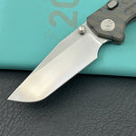 KB KNIVES KB462F Relentless Folding Knife Flame Ano Titanium Handle 3.46'' Silver Bead Blasting M390 Blade