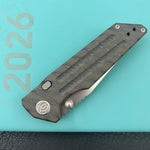KB KNIVES KB462F Relentless Folding Knife Flame Ano Titanium Handle 3.46'' Silver Bead Blasting M390 Blade