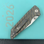 KB KNIVES KB462F Relentless Folding Knife Flame Ano Titanium Handle 3.46'' Silver Bead Blasting M390 Blade
