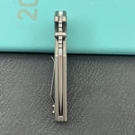 KB KNIVES KB462E Relentless Folding Knife Sandblasting Titanium Handle 3.46'' Silver Bead Blasting M390 Blade