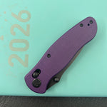 KUBEY KU481D Pebble Crossbar Lock Black Purple  14C28N Folding Knife