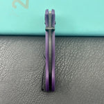 KUBEY KU481D Pebble Crossbar Lock Black Purple  14C28N Folding Knife