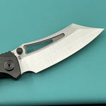 KB KNIVES KB398C Pirate Folding Knife DLC Titanium Handle 3.46" Belt Satin M390 Blade