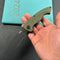 KUBEY KU208J Timberwolf Flipper Outdoor Folding Knife Green G-10 Handle 3.46" Blackwash 14C28N Blade