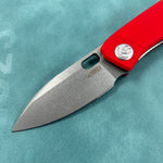 KUBEY knife KU2104G Hyde Liner Lock Folding Knife Red G10 Handle 2.95" Bead Blasted 14C28N