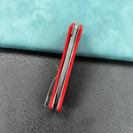 KUBEY knife KU2104G Hyde Liner Lock Folding Knife Red G10 Handle 2.95" Bead Blasted 14C28N