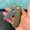 KUBEY KU2104  Hyde Liner Lock Folding Knife Green  G10 Handle 2.95" Sand Blasted 14C28N