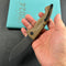 KUBEY KU208H Timberwolf Flipper Outdoor Folding Knife Tan G-10 Handle 3.46" Blackwash 14C28N Blade
