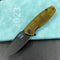 KUBEY KU322M Tityus Liner Lock Flipper Folding Knife Ultem Handle 3.39" Blackwash D2