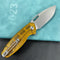 KUBEY KU322L Tityus Liner Lock Flipper Folding Knife Ultem Handle 3.39" Bead Blasted D2