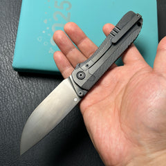KB knives KB470C  Zephyr Tactical Folding Knife Regular DLC Integral Titanium Handle 4.65" Regular DLC M390