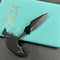 KUBEY  KU242C Push Dagger Fixed Blade Outdoor Knives w/ Kydex Sheath Black G-10 Black Coating 14C28N