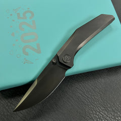 KB Knives KB417C Eclipse Folding knife Black DLC Integral Titanium Handle 3.31'' Black DLC M390 Blade