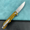 KUBEY KU312  Mizo Liner Lock Flipper Folding Knife Ultem Handle 3.15" Bead Blast AUS-10
