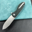 KUBEY KU358  Master Chief Outdoor Folding Pocket Knife Green and black Damascus G10 Handle 3.43" Beadblast AUS-10