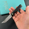 KUBEY KB244C Musō Flipper Everyday Carry Knife Black Titanium Handle 2.95" Tanto Belt Satin M390 Blade