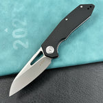 KUBEY knife  KU291N Vagrant Liner Lock Folding Knife Black G10 Handle 3.1" Sandblast 14C28N