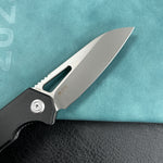 KUBEY knife  KU291N Vagrant Liner Lock Folding Knife Black G10 Handle 3.1" Sandblast 14C28N