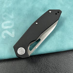 KUBEY knife  KU291N Vagrant Liner Lock Folding Knife Black G10 Handle 3.1" Sandblast 14C28N
