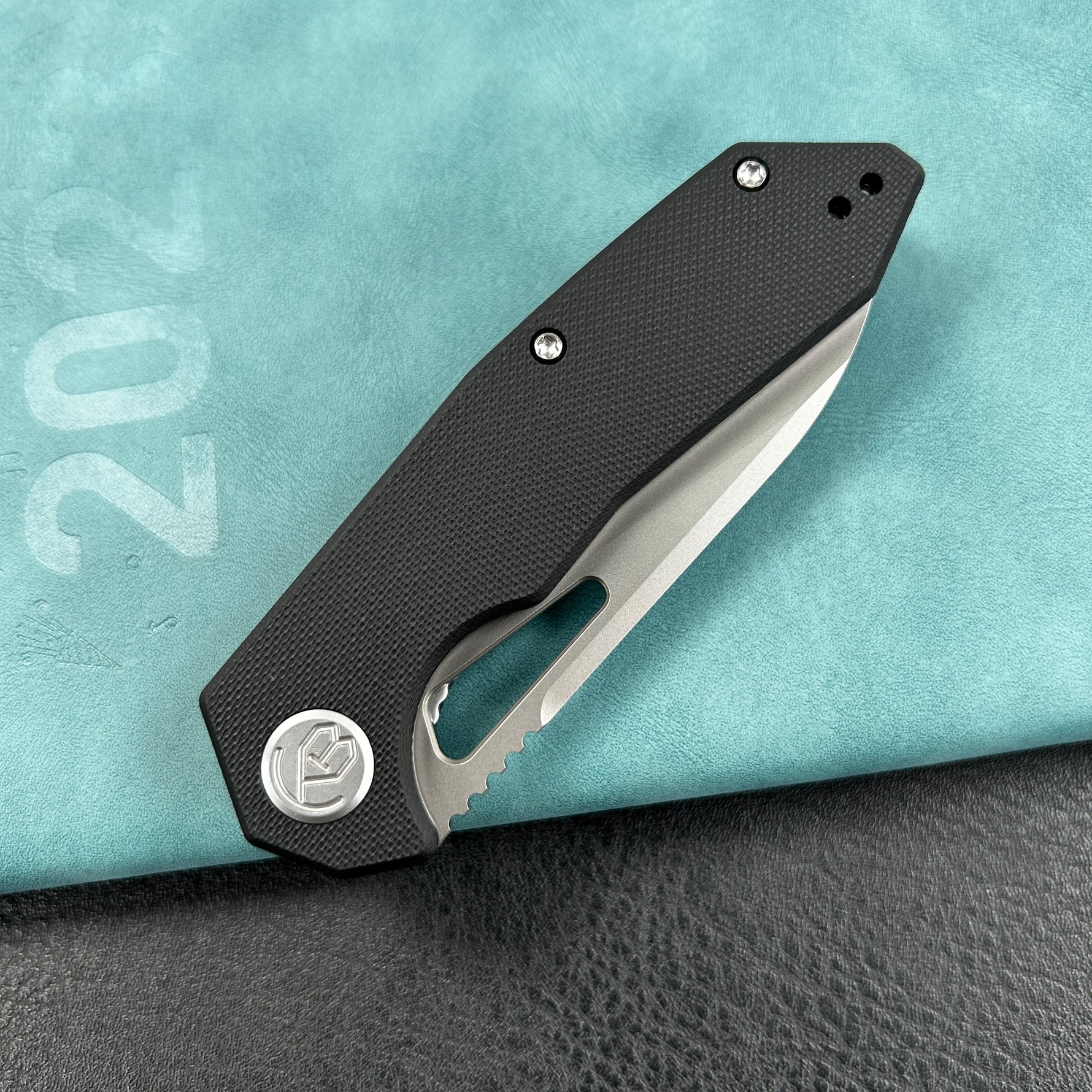 KUBEY knife  KU291N Vagrant Liner Lock Folding Knife Black G10 Handle 3.1" Sandblast 14C28N