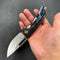 KUBEY KB368  Hyperion Frame Lock Tactical Knife  Custom Titanium Mayhem Finish Handle 3.5" Sandblast CPM-S35VN