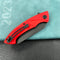 KUBEY KU212F Anteater Liner Lock Folding Knife Red G10 Handle 3.5" Blackwash 14C28N