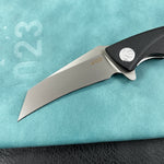 KUBEY KU212I Anteater Liner Lock Folding Knife Black G10 Handle 3.5" Sandblast 14C28N