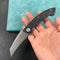 KUBEY KU212I Anteater Liner Lock Folding Knife Black G10 Handle 3.5" Sandblast 14C28N