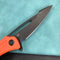 KUBEY KU345G Merced Folding Knife 3.46" Blackwash AUS-10 Blade With Durable Orange G10 Handle Reliable Tactical Pocket Knife