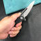 KUBEY KU345A  Merced Folding Knife 3.46" Beadblasted AUS-10 Blade With Durable Black G10 Handle Reliable Tactical Pocket Knife