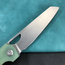 KUBEY KU365C Elang Liner Lock Folding Knife Jade G10 Handle 3.94" Bead Blasted Sheepsfoot AUS-10