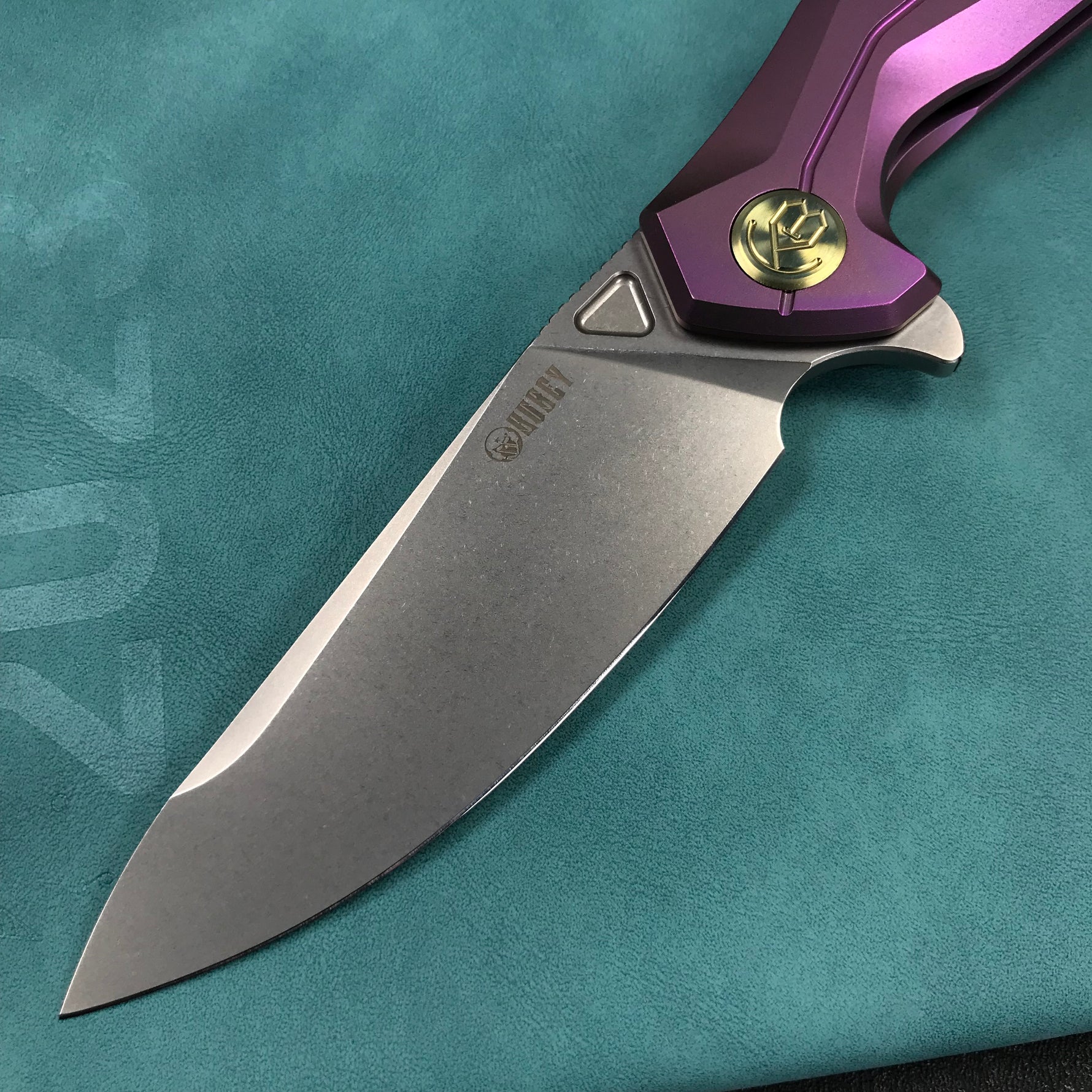 KB KNIVES KB235D Nova Frame Lock Flipper Folding Knife 6AL4V Titanium Handle 3.66" Bead Blasted 14C28N