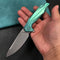 KUBEY KB235H  Nova Frame Lock Flipper Folding Knife 6AL4V Titanium Handle 3.66" Bead Blasted 14C28N