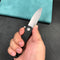 KUBEY KU371A NEO Outdoor Folding Pocket Knife Black G10 Handle 3.43" Beadblast AUS-10