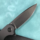 KUBEY KU233  Wolverine Liner Lock Folding Knife Black G10  Handle 2.91" Dark Stonewashed D2