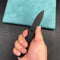 KUBEY KU371B  NEO Outdoor Folding Pocket Knife Black G10 Handle 3.43" Blackwash AUS-10