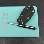 KUBEY knife KU451A YAG Fixed Blade Knife Black G10 Handle 2.3" Beadblast 14C28N Fixed  Knife